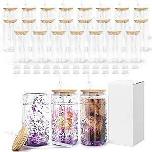 16oz Snow Globe Glass Cup(Choose any Decal to Add)