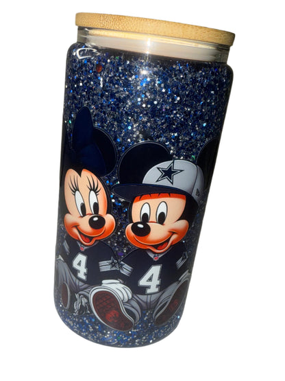 16oz Snow Globe Glass Cup(Choose any Decal to Add)
