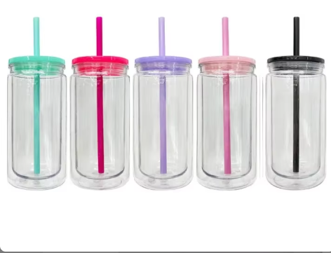 16oz Acrylic SnowGlobe Cup with Color Lid (Choose any decal to add-on)